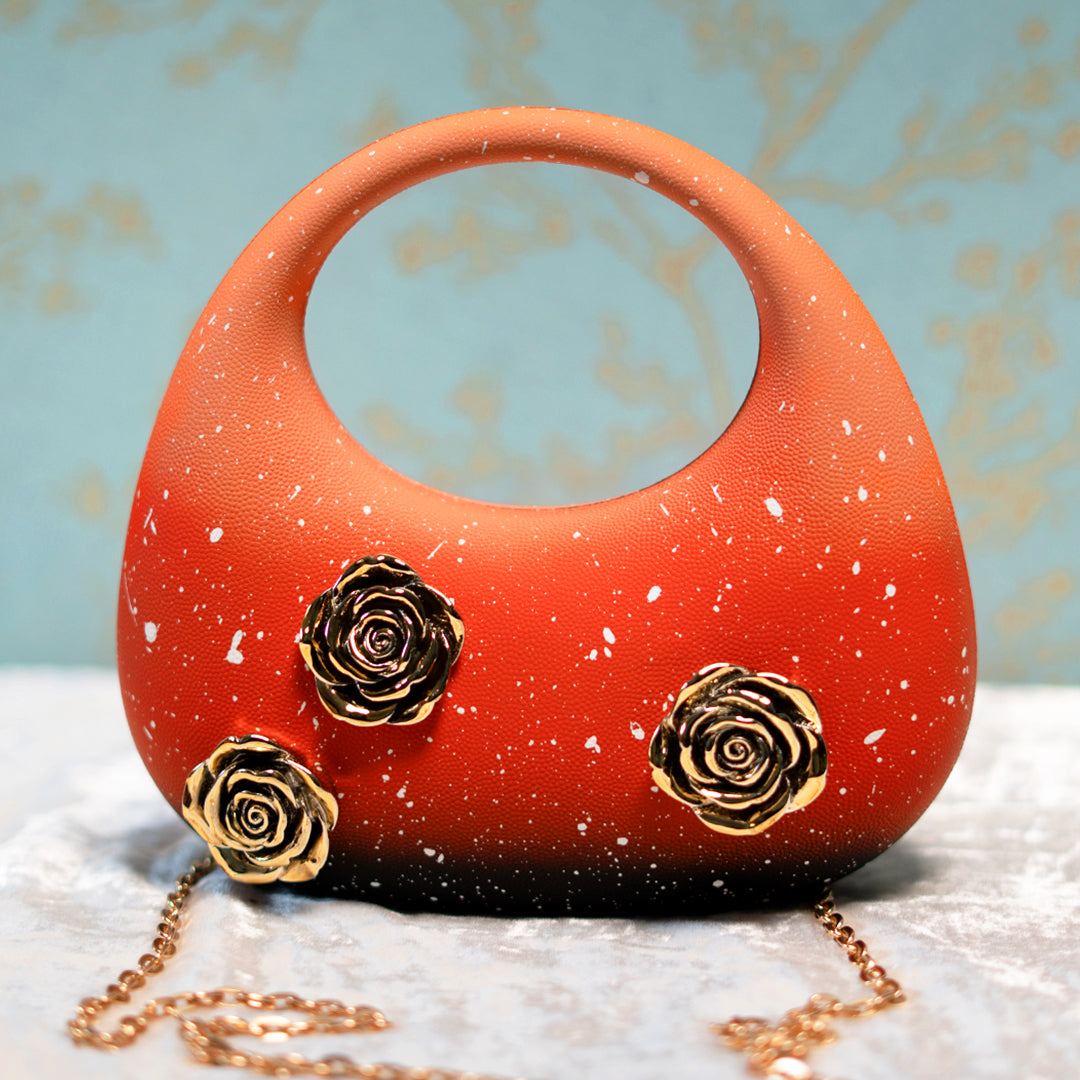 Crescent Acrylic Rose Party Bag
