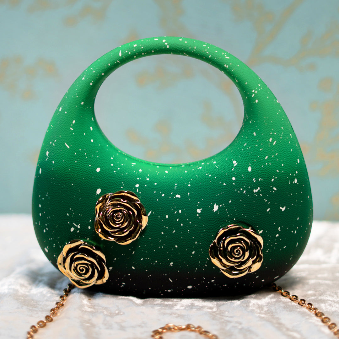 Crescent Acrylic Rose Party Bag