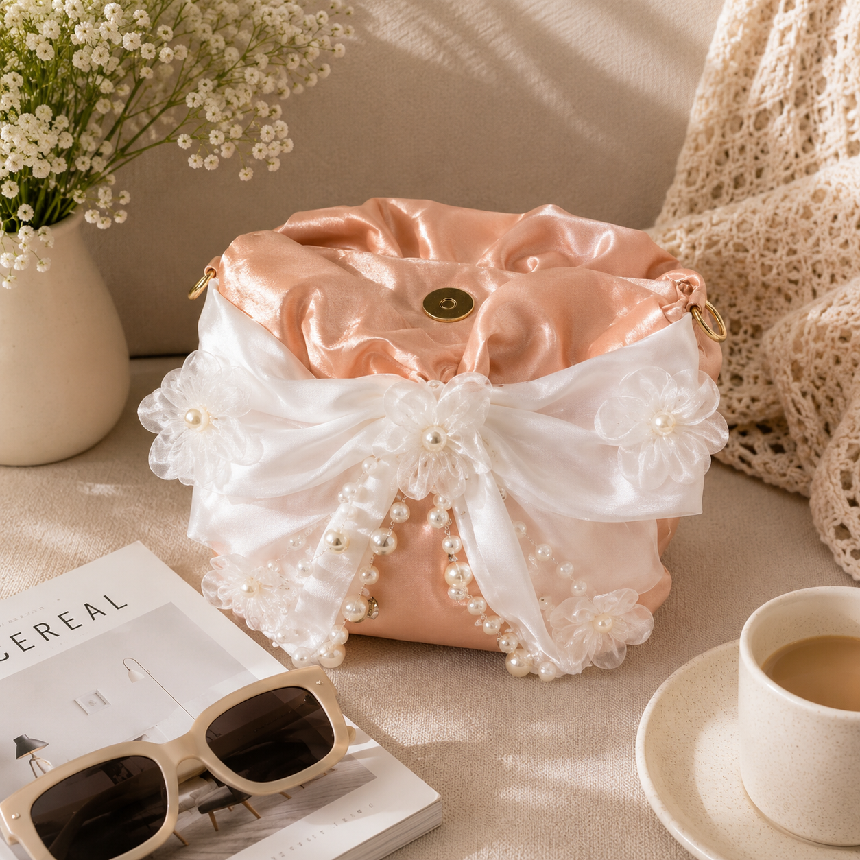 Pearl Bow Pouch