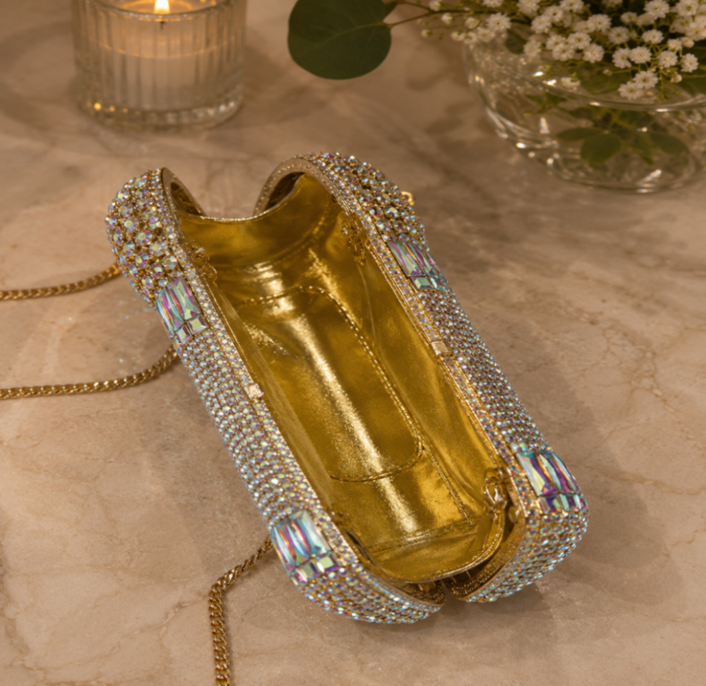 Starlight Echo Microphone Rhinestone Clutch