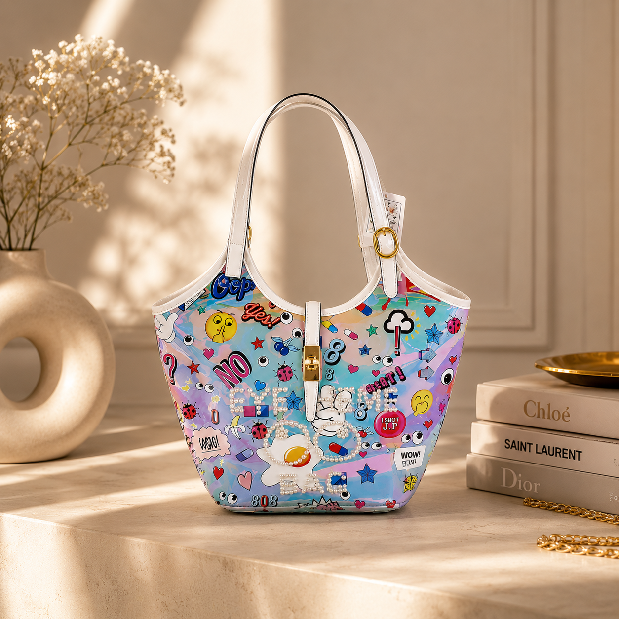Acrylic Eye Theme Tote Bag
