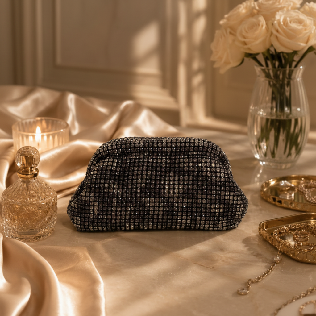 Rhinestone Embellished Clutch