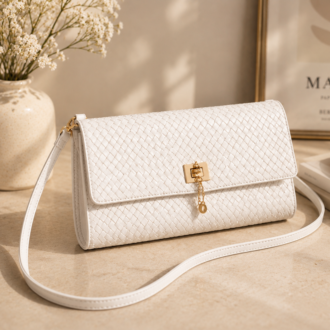 Textured Soft Leather Handbag