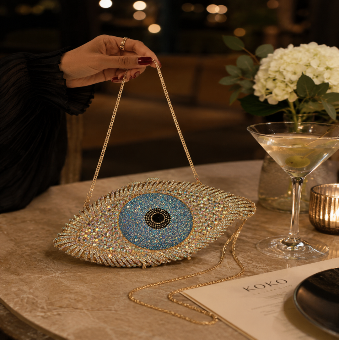 Evil Eye Crystal Clutch