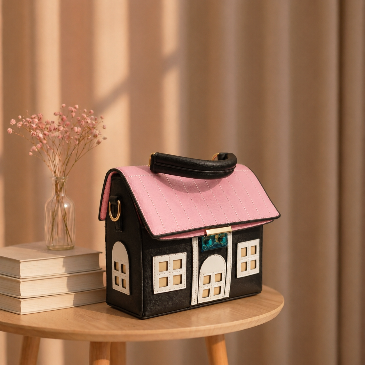 Tote Leather House Crossbody Shoulder Bag