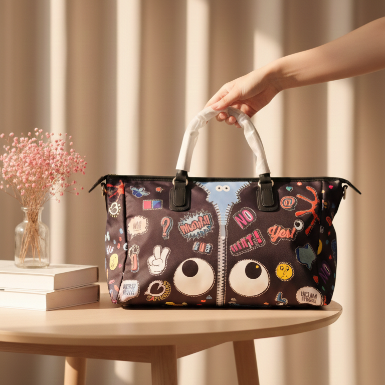 Eye Theme Printed Duffle Bag