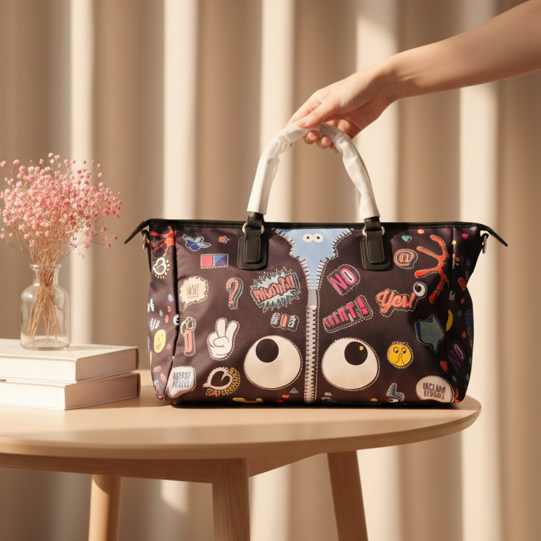 Eye Theme Printed Duffle Bag