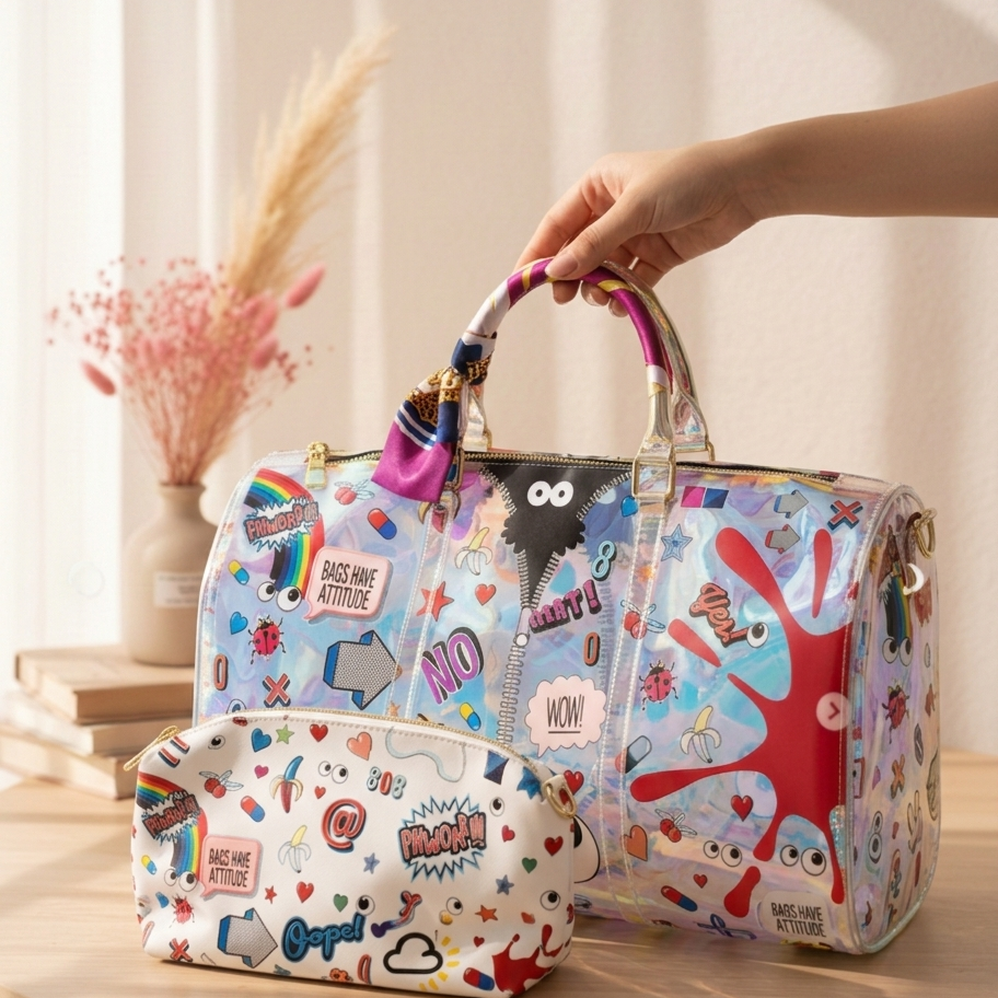 Holographic Duffle Bag