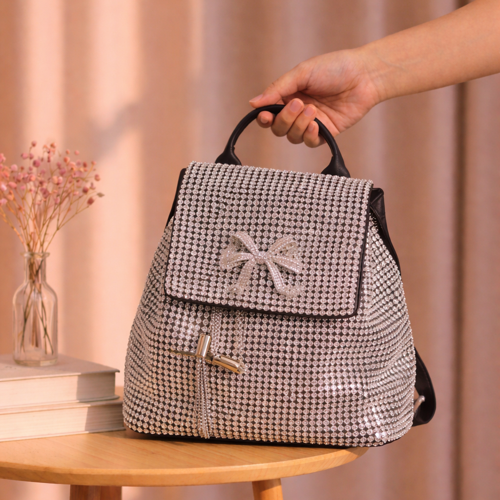 Rhinestone Backpack.