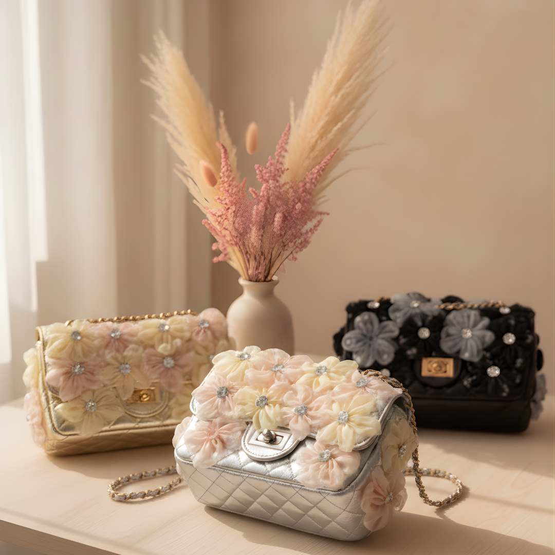 3D Flower Clutch Bag