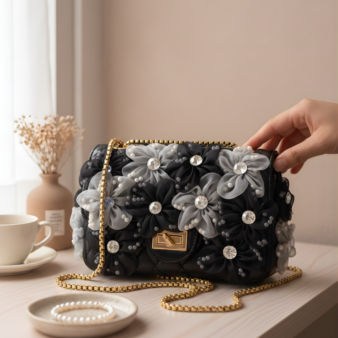3D Flower Clutch Bag