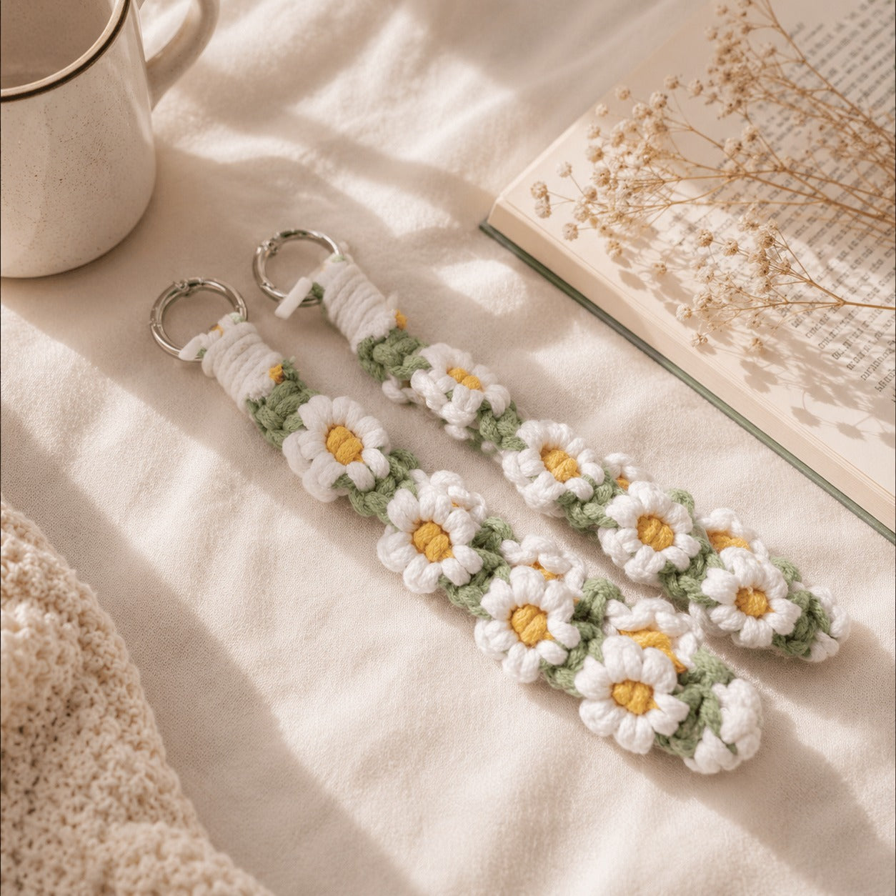 Flower Crochet Keychain