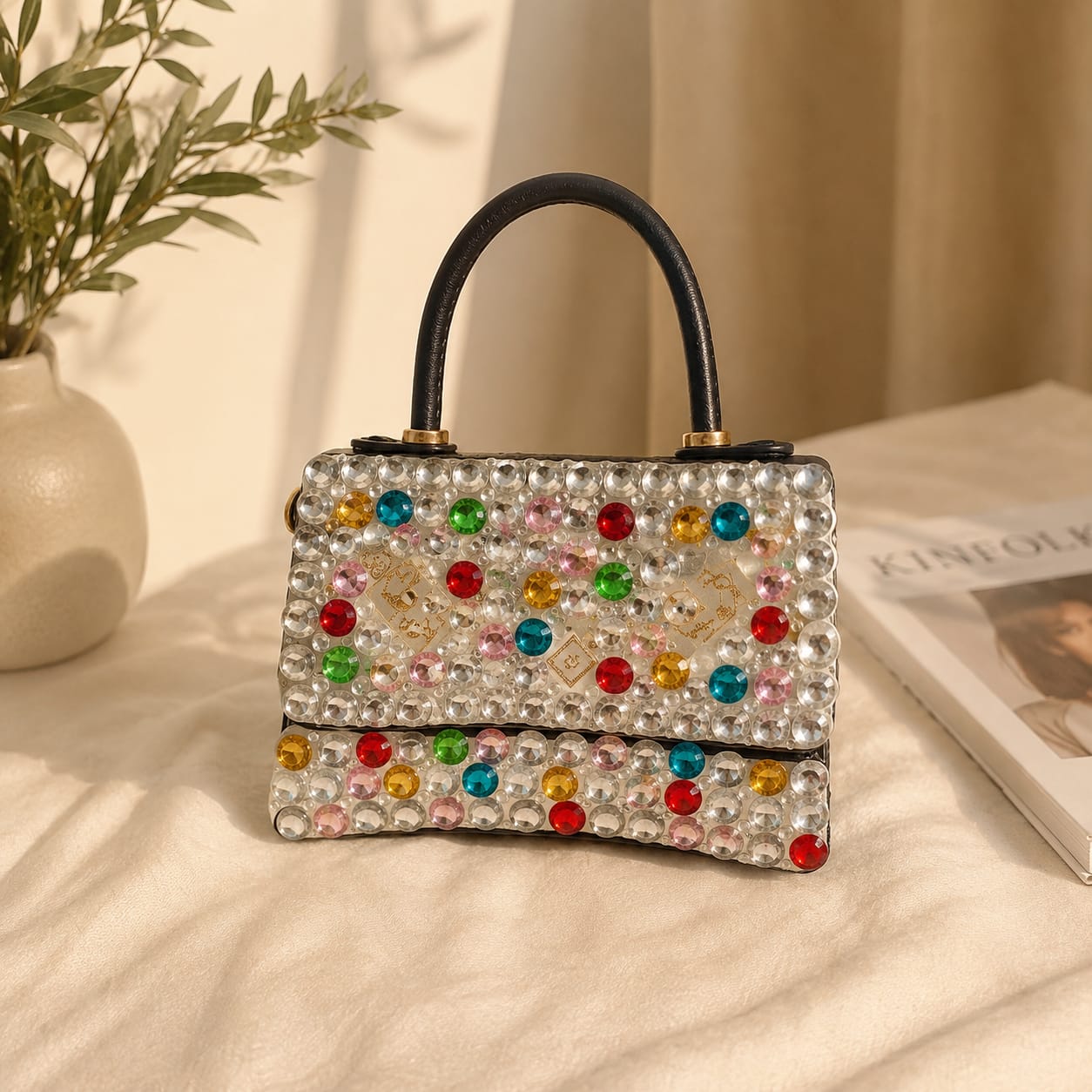 The Rainbow Rhinestone Clutch