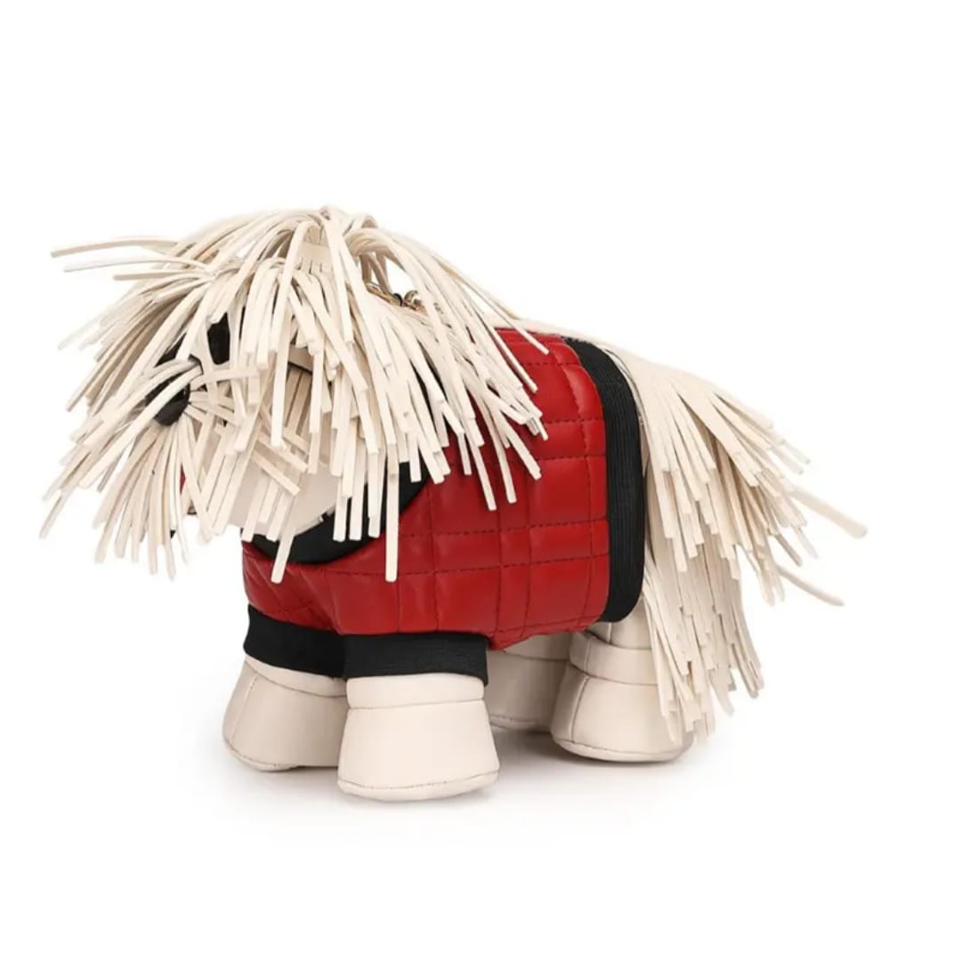 Shepherd Fringed Puppy Crossbody Bag