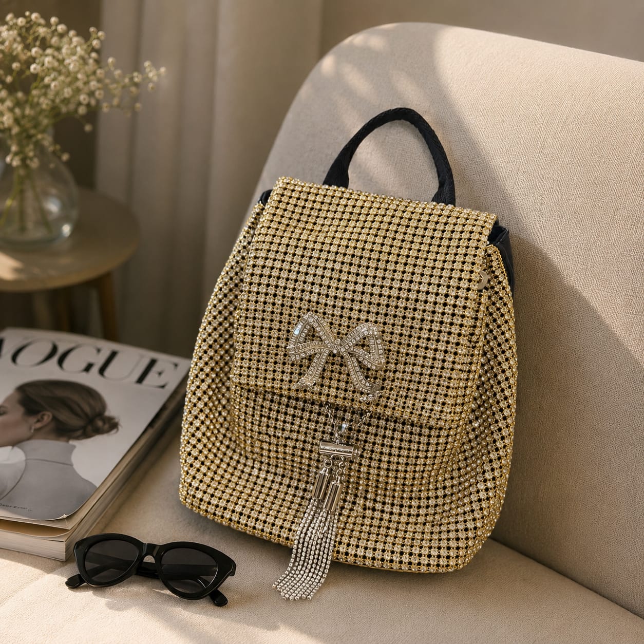 Rhinestone Backpack.