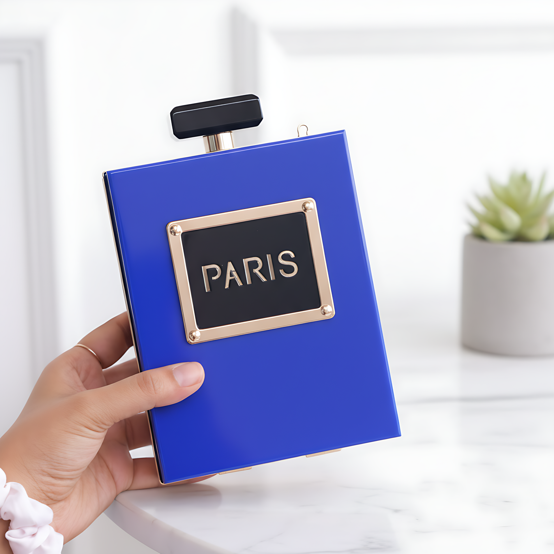 Paris Perfume Shape Evening Bag