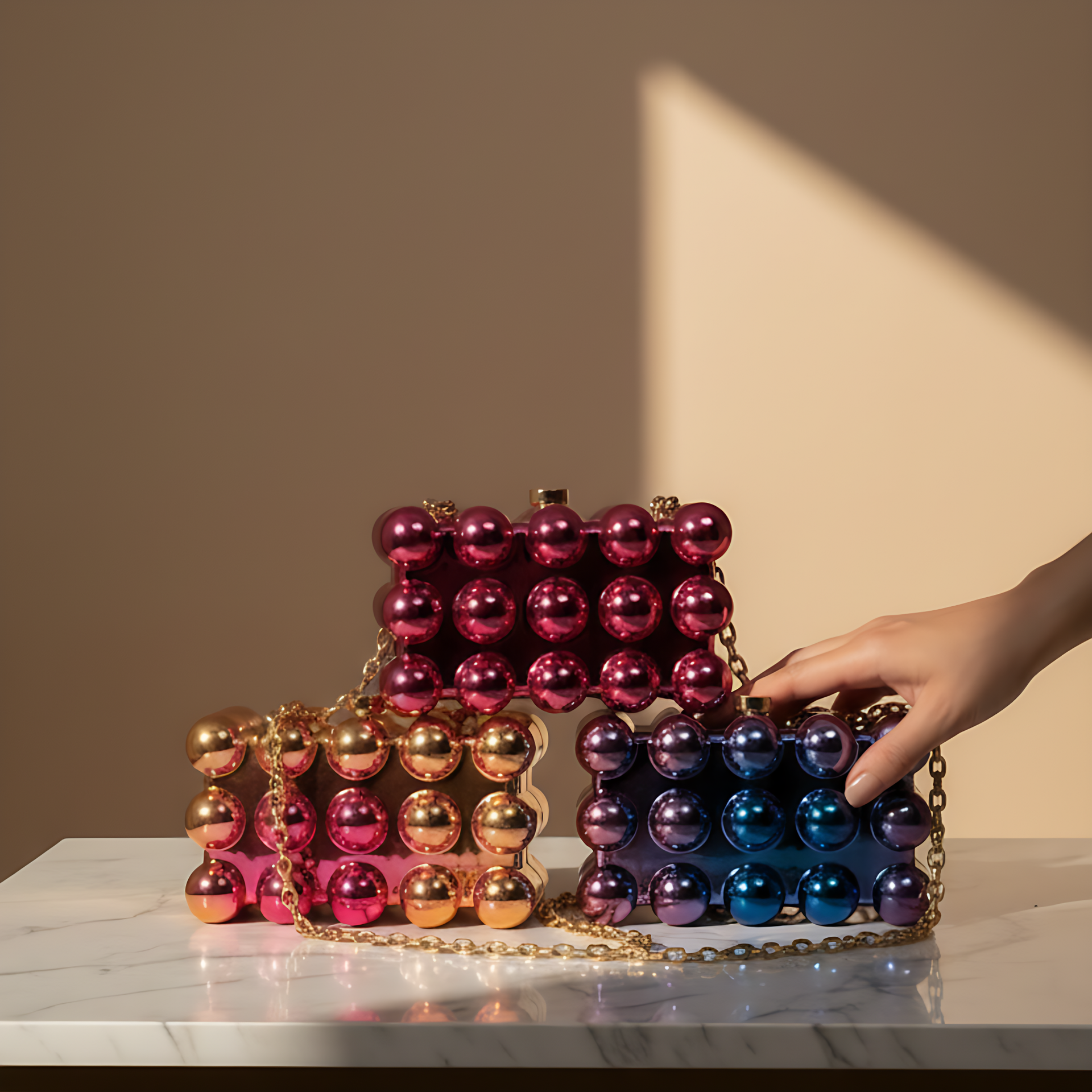 Bubble Square Acrylic Purse