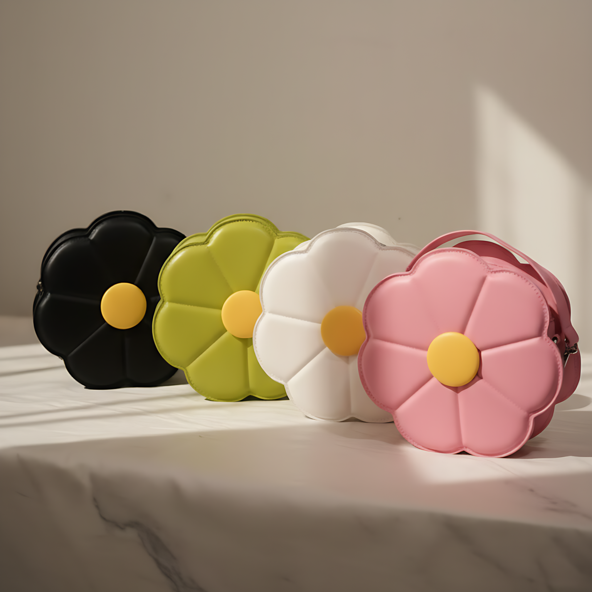 Flower Shaped PU Bag,