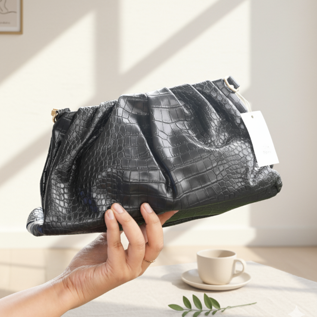 Croco Pattern Cloud Slingbag