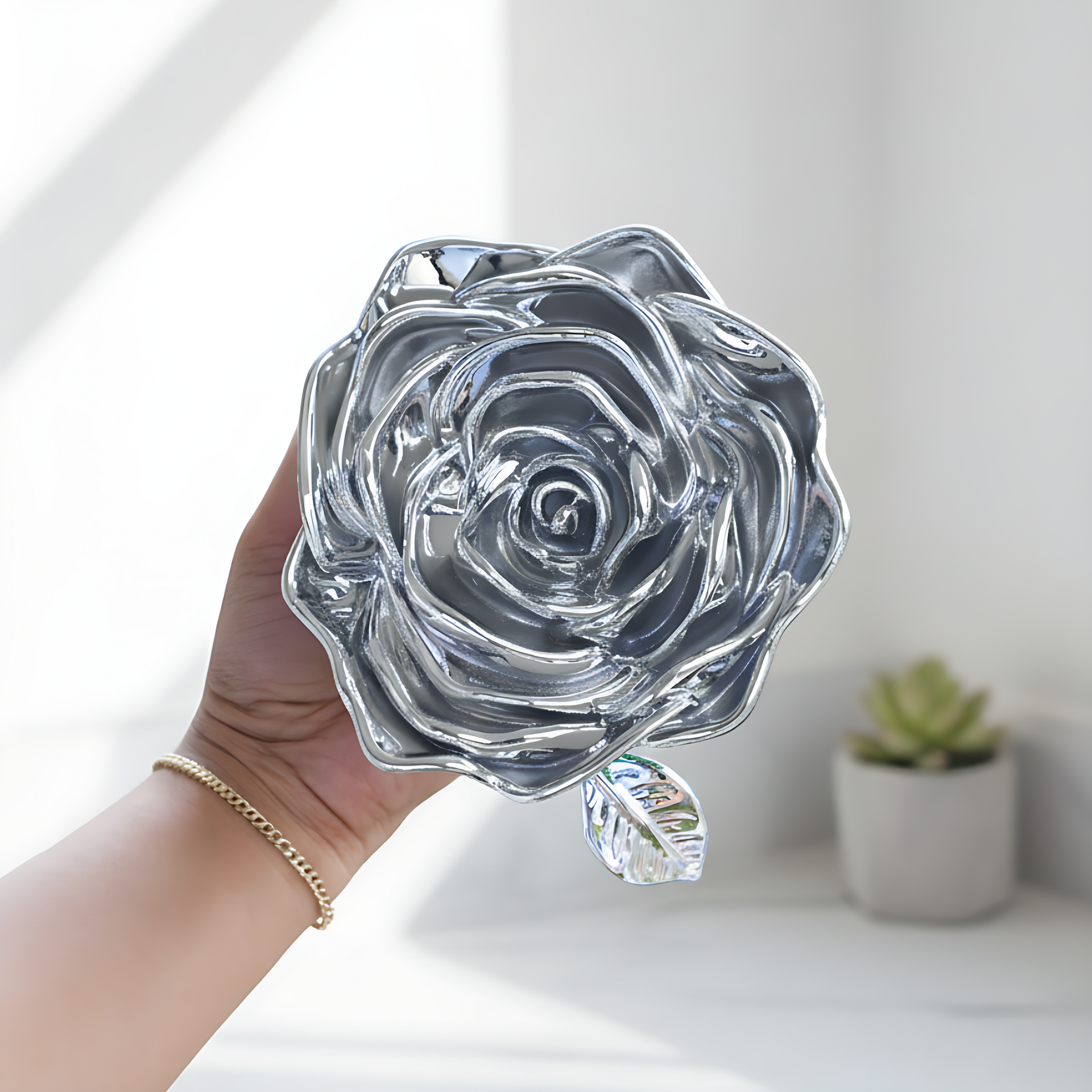 Red Rose-Shaped Clutch Bag