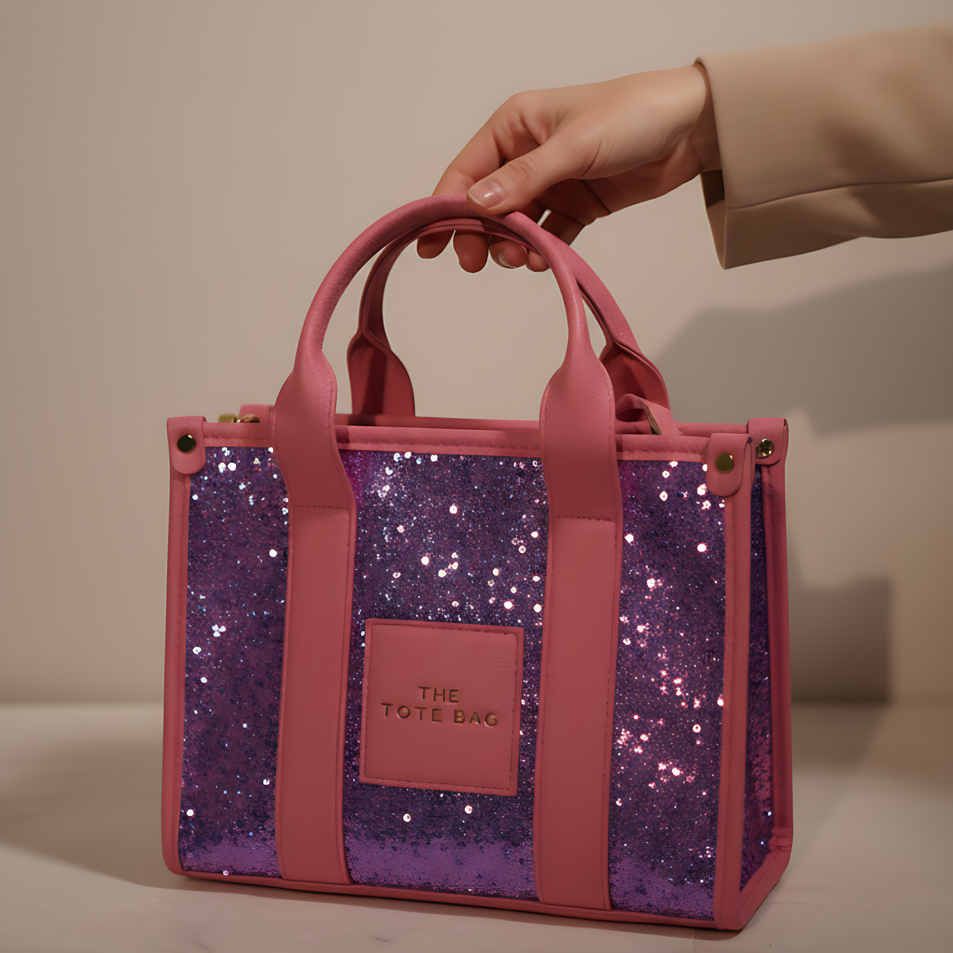 Square Shaped PU Leather Bag